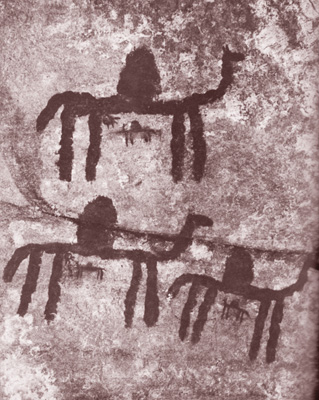 Илл. 6 - Пещерная роспись, Сахара, Либия, 1-го тысячилетия до н.э []