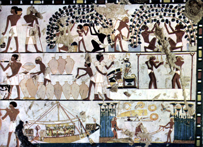 Илл. 16 - Фреска из египетской гробницы около 1500 до н.э. []