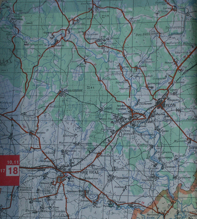 Карта района поездки [Карта Ивановской области, стр.18]