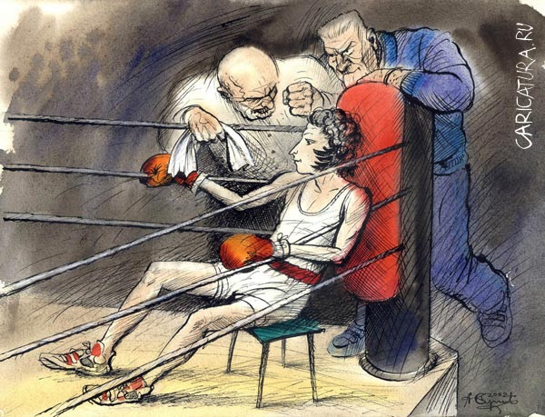 Советчики и тренеры [Украдено на сайте www.caricatura.ru]