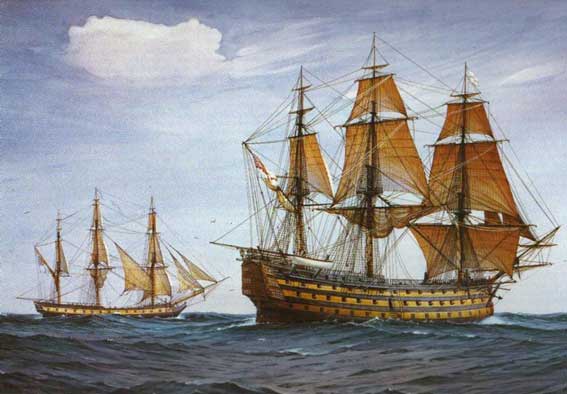 Флагманский корабль Нельсона 