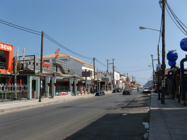The Main Road of Laganas.   