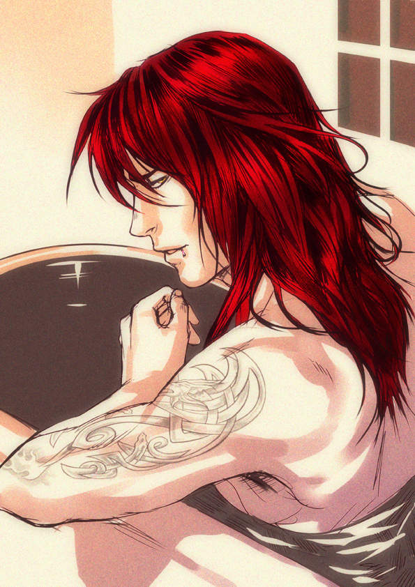 Девушка панк с красными волосами трахается в туалете с парнем