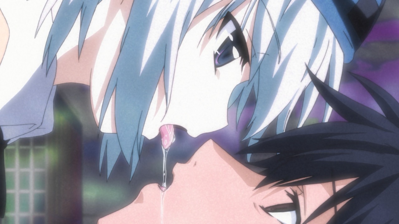 Anime kiss saliva