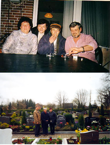 Папенбург. Апрель 2001 г. В гостях у кузины Фриды с Эрнстом. На могиле мамы.  []