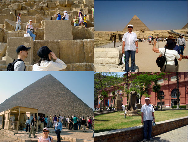 Египет. 01.05.2008 г. Пирамиды Гизы. Каир. У входа в Египетский музей (справа внизу). []