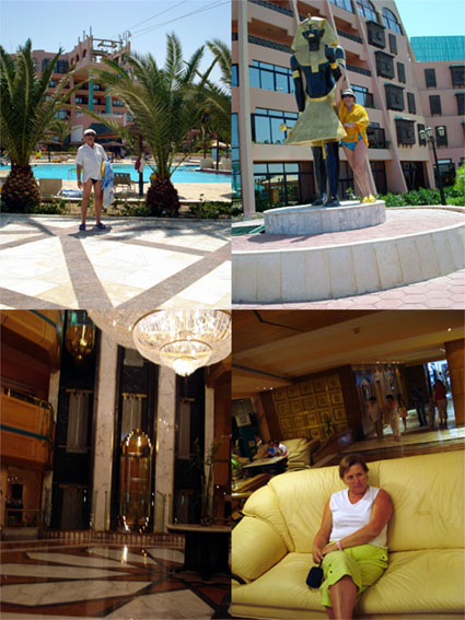 Египет. Хургада. 03-10.05.2008 г. Отель Paradise. Reception отеля Paradise. Слева прозрачный лифт. []