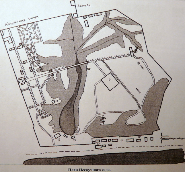 План Нескучного сада. 1826 г.  []