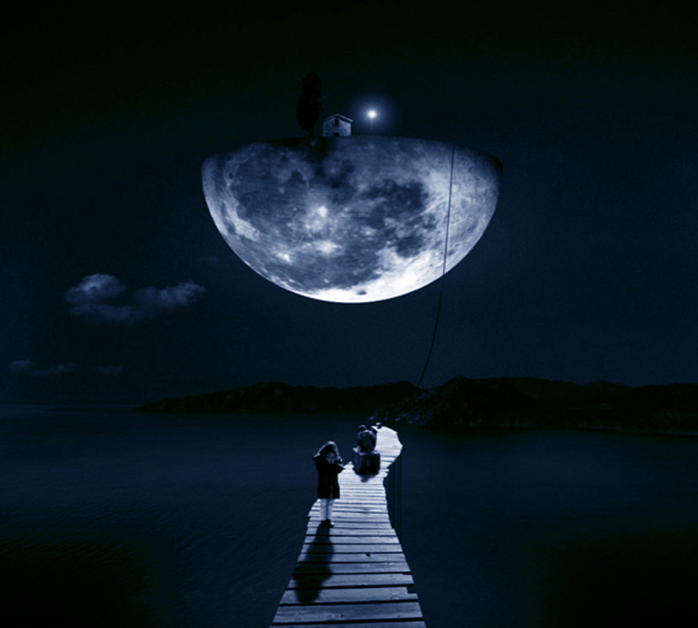 Ночь Луна одиночество