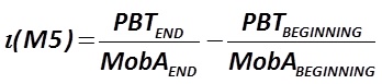 The indicator ι (М5) is calculated by the formula  [Alexander Shemetev]