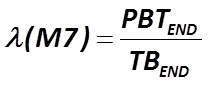 The indicator λ (М7) is calculated by the formula  [Alexander Shemetev]