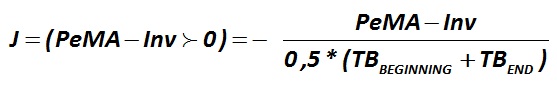 The indicator J is calculated by the formula [Alexander Shemetev]