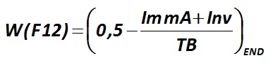 The indicator W (F12) is calculated by the formula [Alexander Shemetev]