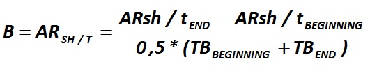 The indicator B is calculated by the formula (2.6): [Alexander Shemetev]